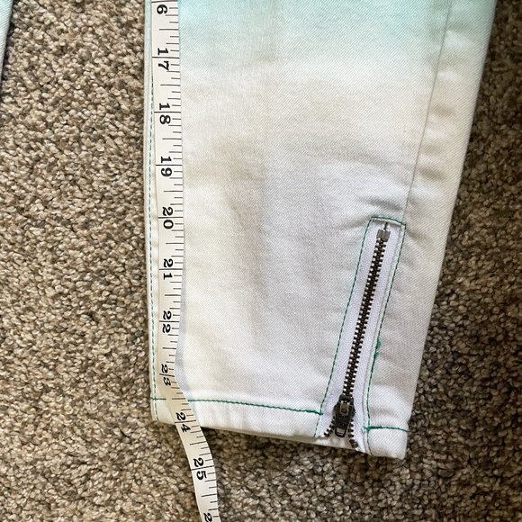 PRANA Jett Green White Ombré Ankle Skinny Jeans 0/25 - Picture 9 of 10